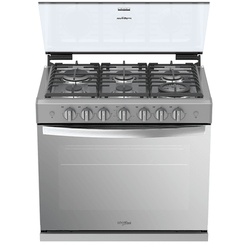 Estufa de Gas Xpert Flamma de 30" con 6 Quemadores Gris WER3100D 1
