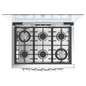 Estufa de Gas Xpert Flamma 30" con 6 Quemadores  Gris 7