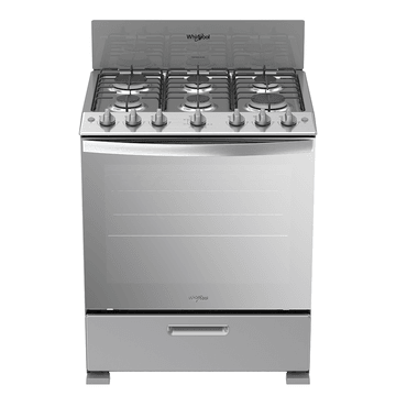 Estufa de Gas al Piso 30" con 6 Quemadores Gris WFR3200D 1