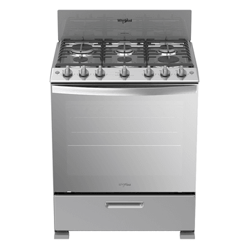 Estufa de gas de piso 30" con 6 quemadores Gris WFR3400D 1