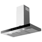 Campana De Pared de 90 cm de Acero Inoxidable Gris 3