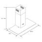 Campana De Pared de 90 cm de Acero Inoxidable Gris