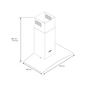 Campana De Pared de 76 cm de Acero Inoxidable Gris