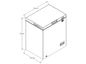 Congelador Horizontal de 141 litros Dual cooling Blanco