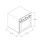 Horno eléctrico 24 pulgadas empotrable de convección Gris