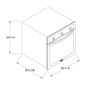 Horno de gas 24 pulgadas empotrable de convección Gris
