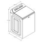 Lavadora Inteligente 28kg Carga Superior HE Gris Impeller