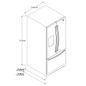 Refrigerador 20 pies cúbicos French Door de 3 puertas Gris