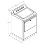 Secadora Inteligente Eléctrica 28kg Carga Superior Blanca