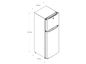 Refrigerador 18 pies cúbicos Top Mount de 2 puertas Gris