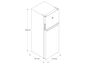 Refrigerador 14 pies cúbicos Top Mount 2 puertas Gris