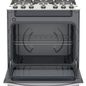 Combo Estufa de Gas Al Piso 30" Gris + Horno de microondas 0.7 pies