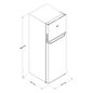 Refrigerador de 14 pies cúbicos Top Mount 2 puertas Negro