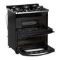 Estufa de Gas Xpert Air Cooking Doble Horno con 5 quemadores Acero Inoxidable Negro