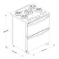 Estufa de Gas Xpert Air Cooking Doble Horno con 5 quemadores Acero Inoxidable Negro