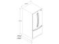 Refrigerador 20 pies cúbicos French Door 3 puertas Negro