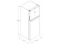 Refrigerador 11 pies cúbicos Top Mount 2 puertas Gris