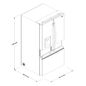 Refrigerador French Door Xpert Inverter 30 ft³ Acero Inoxidable Blanco Antifingerprint
