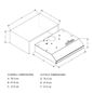 Campana empotrable 76cm con 3 velocidades de Acero Inoxidable con vidrio espejo