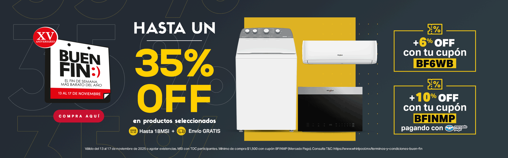 Ofertas Buen Fin en Whirlpool